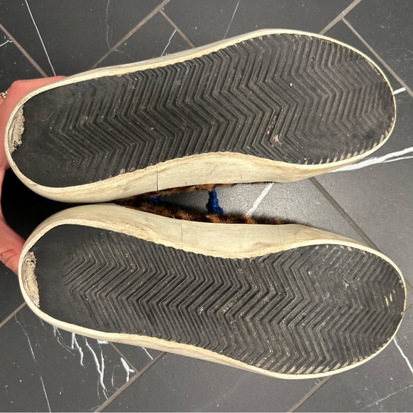 Golden Goose Leopard Print Mid Star Sneakers w/ Blue Lace. Shoe bag included - Picture 8 of 10